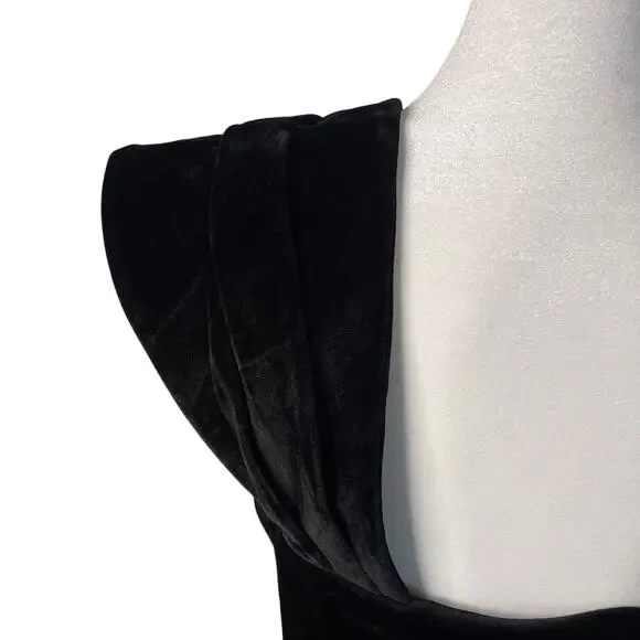 New with Tags Express Black Velvet dress - Large - Picture 7 of 11